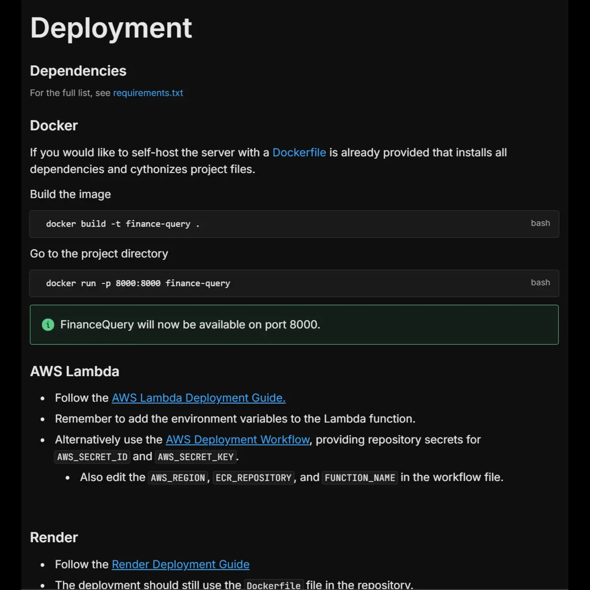 FinanceQuery screenshot 2